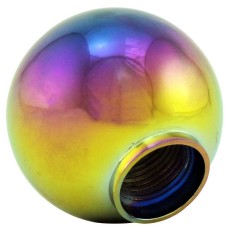 Manopla de câmbio round em alumínio billet - Neo chrome