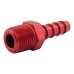 Espigão em aluminio anodizado vermelho medindo 1/8NPT x 6mm