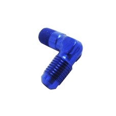 Niple 90º em alumínio anodizado azul 1/8