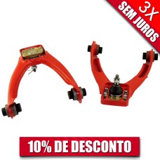 Bandejas dianteiras superiores com pivôs e regulagem de cambagem para Honda Civic EK (96-99) - Vermelha