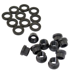 Porca dodecagonal + Arruela especial para prisioneiro de cabeçote VW AP - Kit com 10 pares