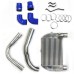 Kit Intercooler família VW Gol Bola, G3 e G4 AP multiponto 800CV com mangueiras de silicone para coletor TMW01