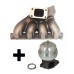 Coletor de escape para turbo VW Passat / Audi A4 1.8 20V longitudinal - T3 + Wastegate USA Prata