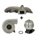 Coletor de escape para turbo Fiat Fivetech - T3 + Turbina .50 SPA509S caixa quente .48 monofluxo + Wastegate USA Prata