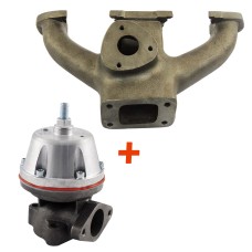 Coletor de escape para turbo VW AE (CHT) 8V + Wastegate MCSL SR2 Booster - Carga média