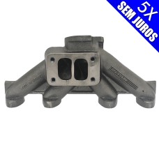 Coletor de escape para turbo VW AP 8V Pulsativo para baixo - T3