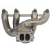 Coletor de escape para turbo VW AP 8V Pulsativo + Wastegate USA Prata